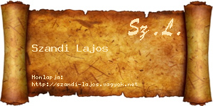 Szandi Lajos névjegykártya