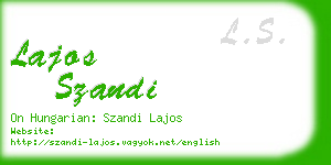 lajos szandi business card